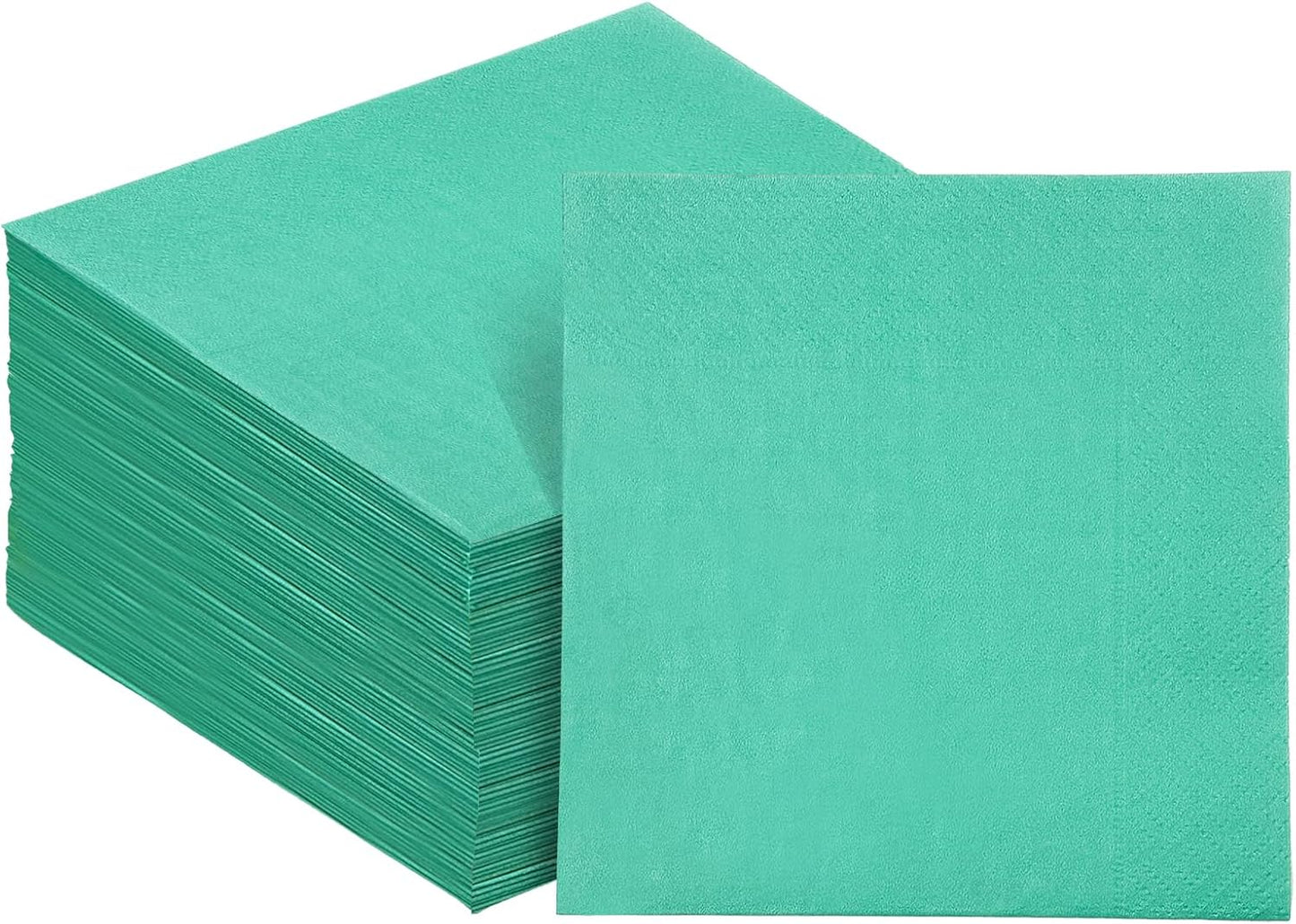 Teal Blue Cocktail Napkins 5 * 5inch disposable Beverage Napkin paper for Cocktail, Wedding, Dinner，Birthday Party Dessert Wine Paper Napkins（ 120 Count）