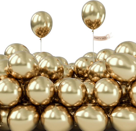 PartyWoo Metallic Desert Gold Balloons, 50 pcs 5 Inch, for Balloon Garland Arch, Party Decorations, Birthday, Wedding, Gold-G128