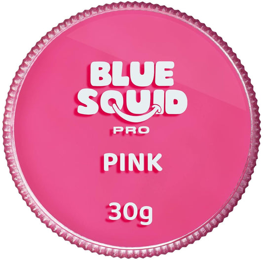 Blue Squid Face Paint Water Based Single Cake Professional Face Paint & Body Paint - Water Activated, Kids Adults Face Painting for Costume, Halloween Makeup, Cosplay - Classic Hot Pink Face Paint 30g