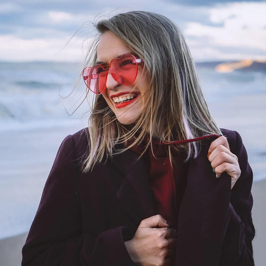 10/20 Pack Star/Heart Shape/Round/Butterfly/Cat Eye/Rectangle/Fire Rimless Tinted Party Sunglasses Color Glasses