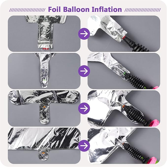 PartyWoo Metallic Purple Foil Balloons 6pcs 22 Inch Large Round Foil Big Giant 4D Jumbo Inflatable Mirror Ball Mylar Balloons for Halloween Girl Princess Birthday Baby Shower Party Decorations