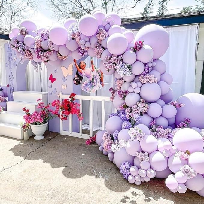 KBZVNAF Pastel Purple Latex Party Balloons - 50 Pack 12 inch Helium Matte Lavender Balloons for Birthday Wedding Baby Shower Princess Party Decorations
