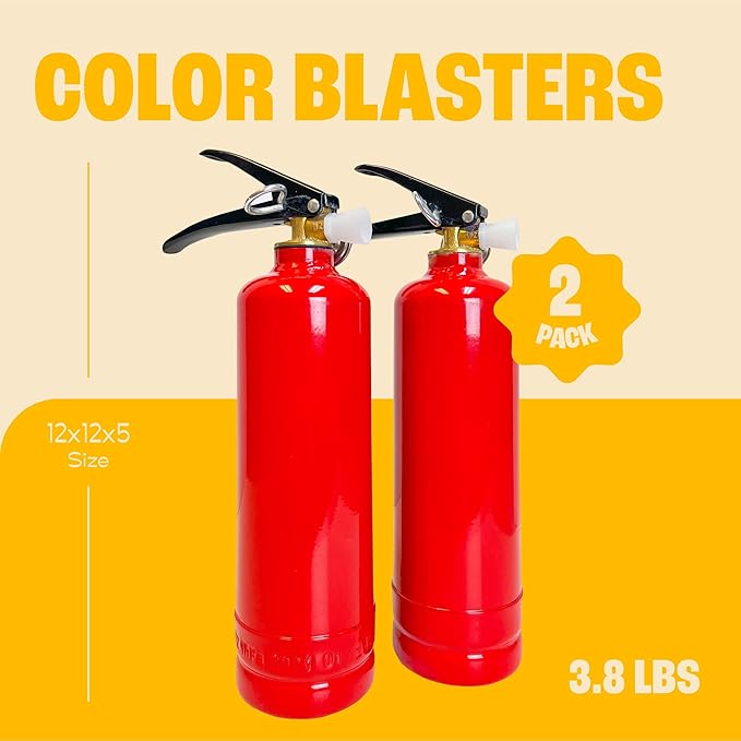 Chameleon Colors Color Blasters, Gender Reveal Fire Extinguisher, Gender Reveal Smoke Bombs, Powder Cannon, Smoke Blaster, War and Holi Color Blaster, 2 Yellow Blasters
