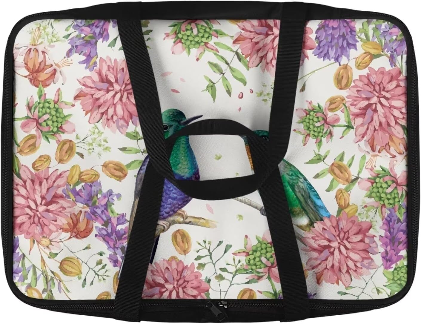 Hummingbird Pattern Insulated Casserole Carrier for Hot or Cold Food - Reusable Lasagna Holder Tote - Portable Warmer Fits 11 x 15 or 9 x 13 Baking Dish