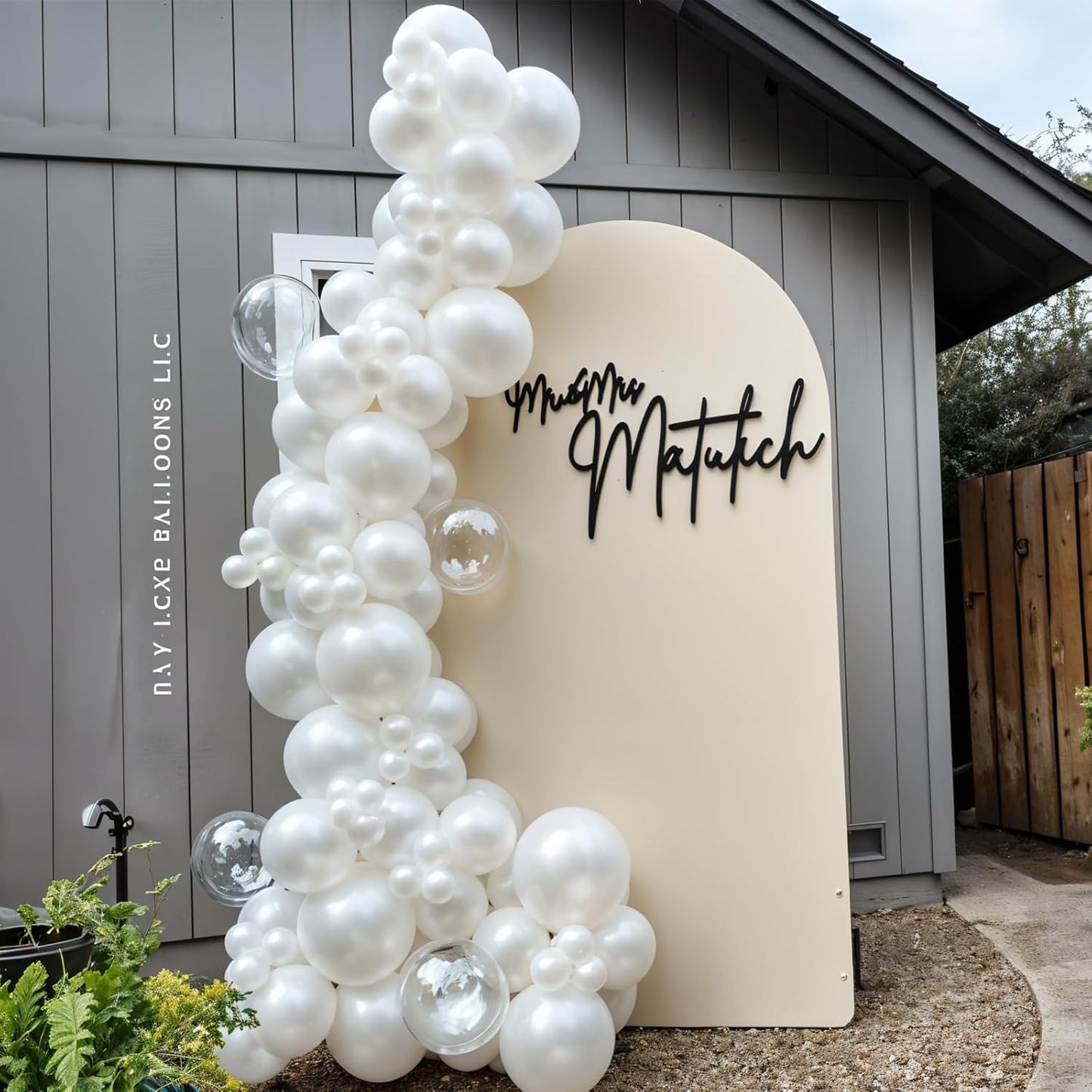 Pearl White Double-Stuffed Balloons Arch Garland Kit, 60 Pack 18/12/10/5 Inch Different Size Standard White Pearl Balloons for Wedding Bridal Shower Anniversary Birthday Engagement Decor