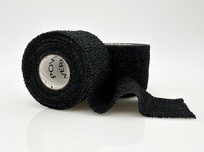 PowerFlex – Self-Adhering Sports Wrap for Injury Prevention & Post-Injury Stability – Medical-Grade, Sweat & Water Resistant First Aid Wrap for Athletes - Black, 2 inch, 2 Rolls