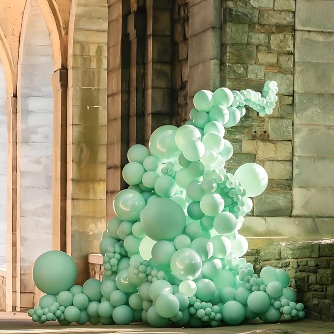 Mint Green Balloons 12inch, Mint Latex Balloon 50pcs Party Balloons for Wedding Baby Shower Birthday Party Decorations