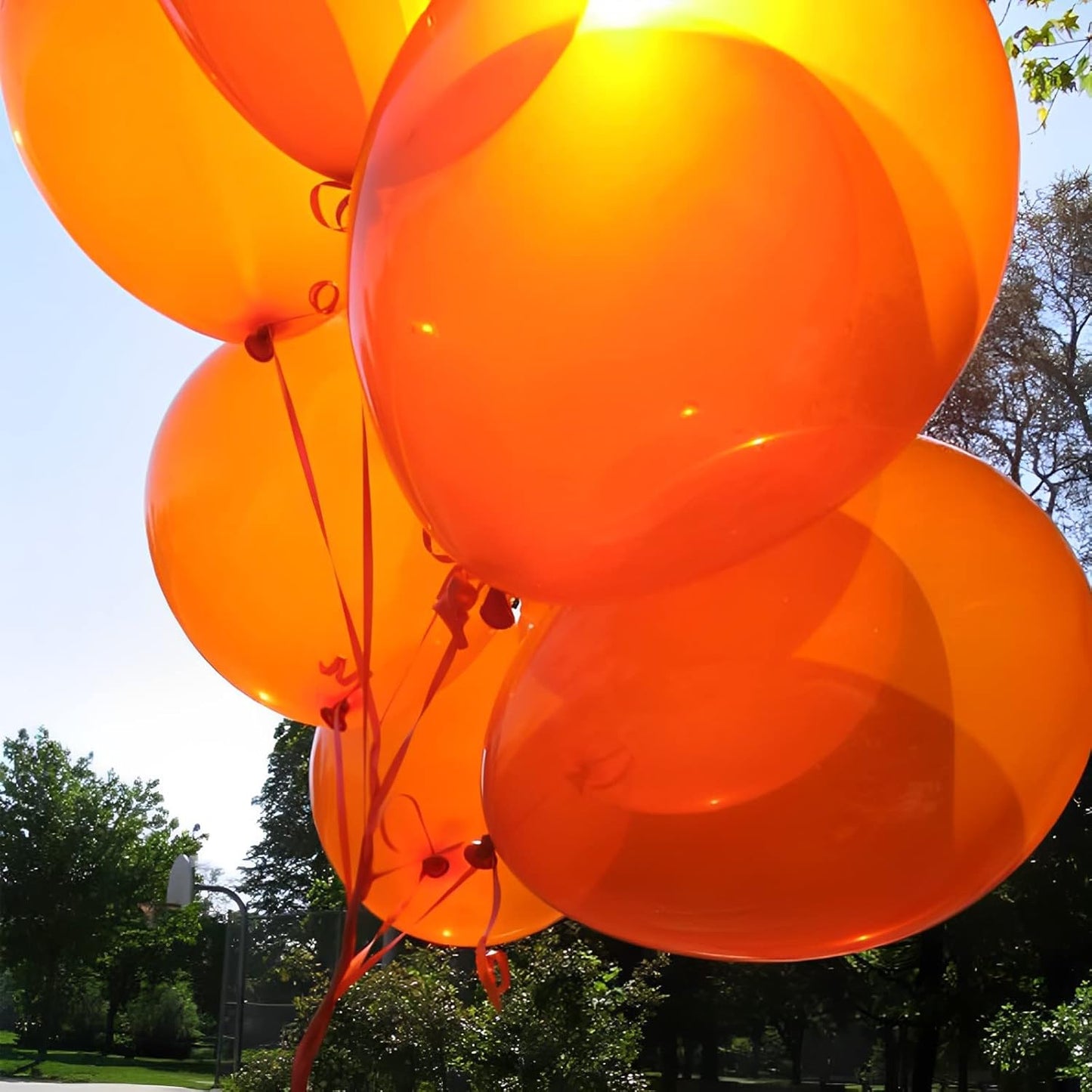 105pcs Orange Balloons 12inch Party Latex Balloons for Boys Girls Birthday Baby Shower Gender Reveal Wedding Sunflower Party Decorations