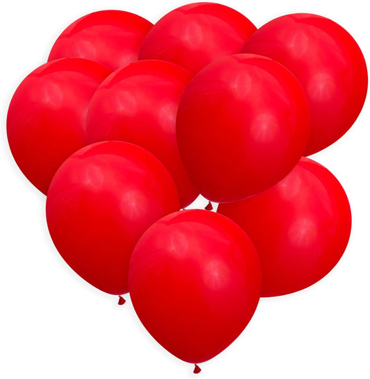 Red Balloons 50 Pack, 12 Inch Red Latex Balloons For Birthdays, Valentine's Day, Weddings, Baby Showers, Holidays