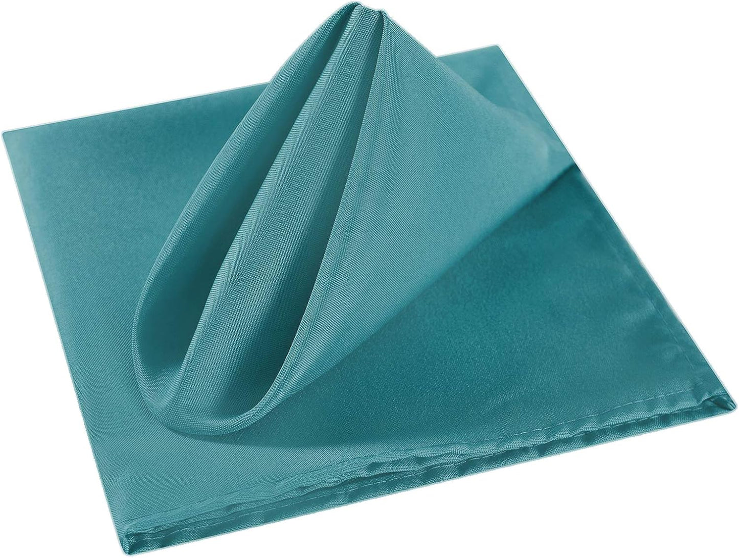 Cloth Napkins 17x17 inch Washable Polyester Dinner Napkins Soft Table Napkins for Wedding Party Dining Banquet(Teal,50PCS)