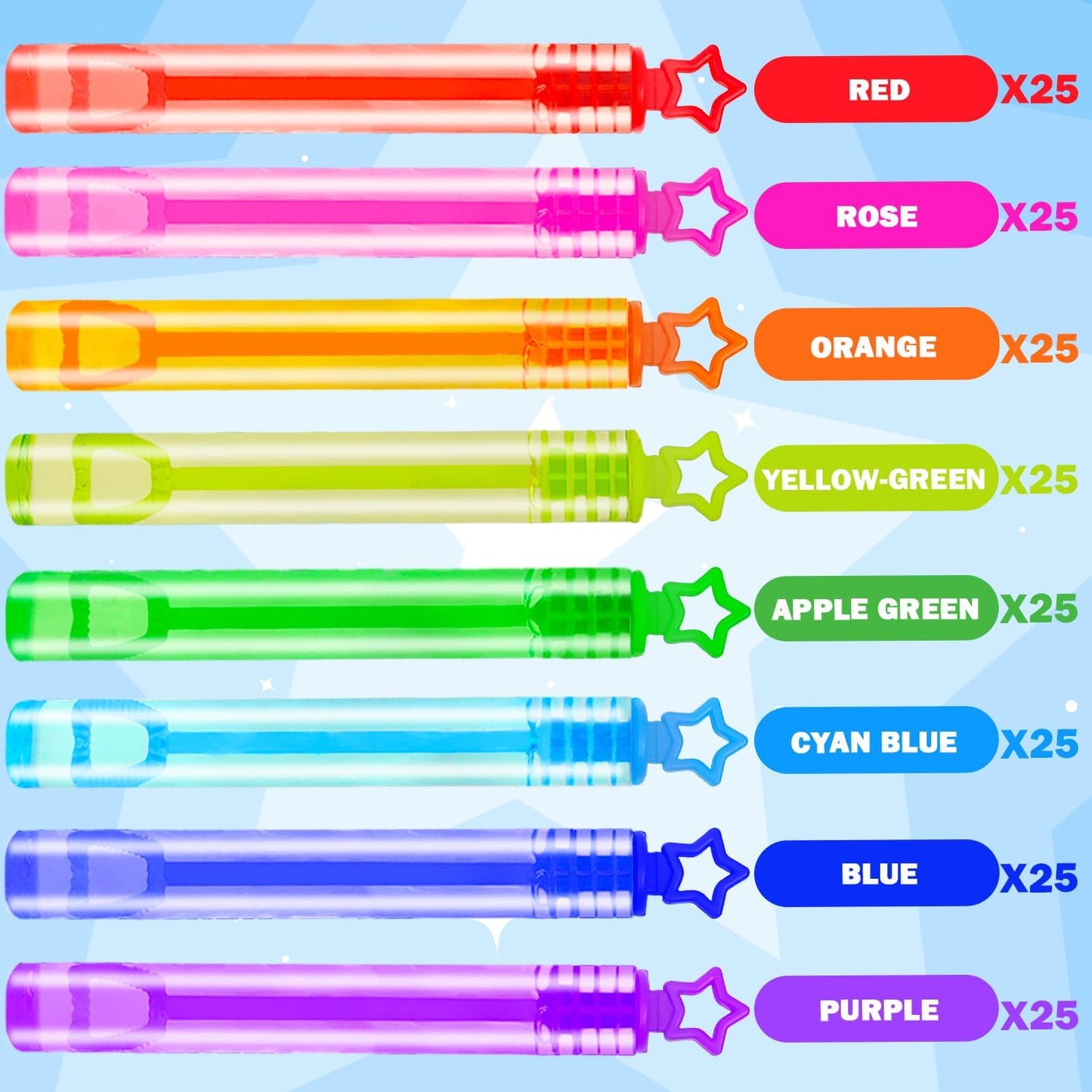 Bulk Toys for Kids Prizes 200 Pack, Mini Bubble Wands Party Favors for Toddlers, Small Christmas Pinata Goodie Bag Stuffers, Carnival Supplies Giveaways Handouts Stocking Stuffers for Girls and Boys