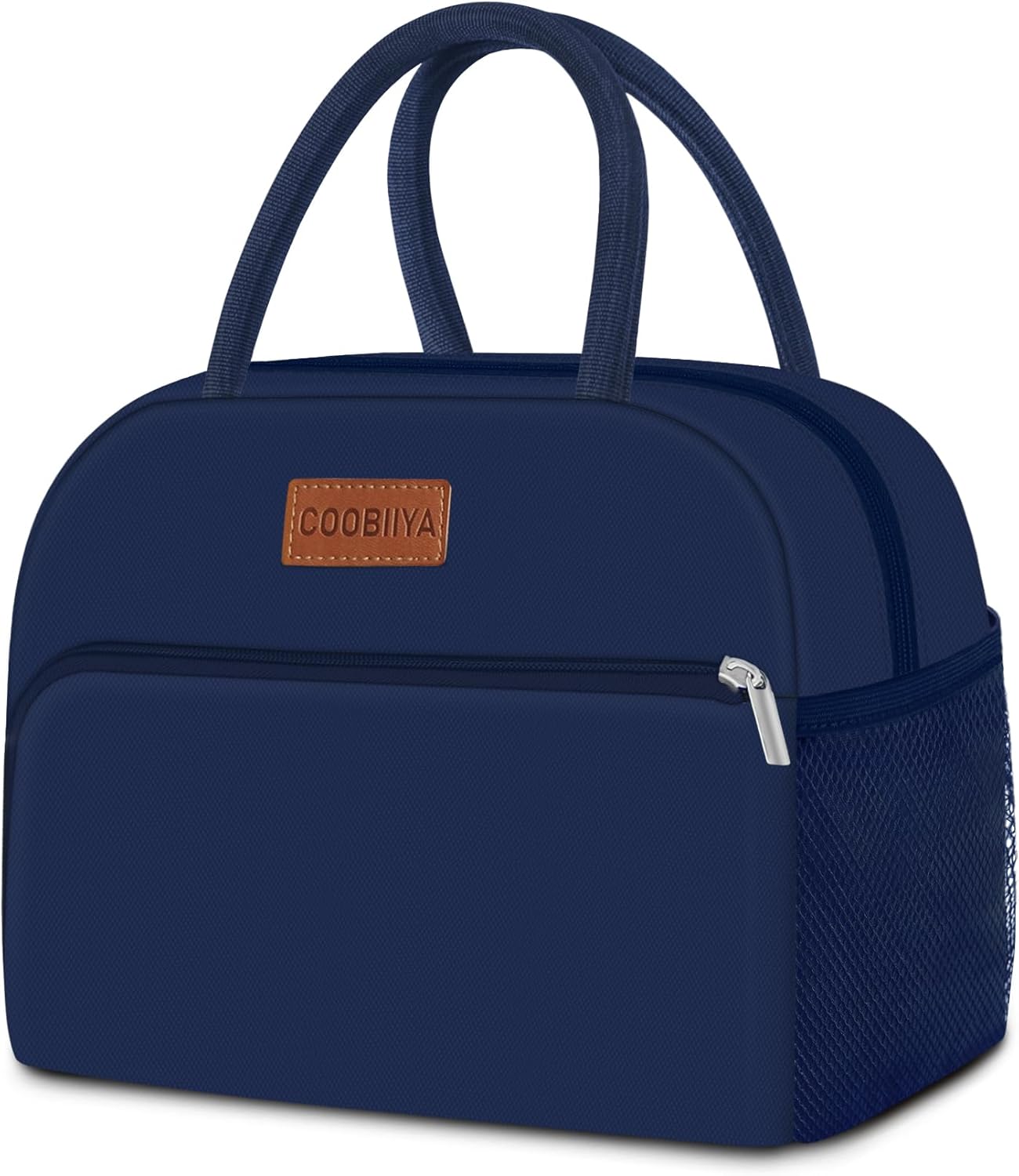 Coobiiya Lunch Box Lunch Bag for Women Adults Men, Reusable Cute Lunch bag - Leakproof, Insulated Lunch Box Tote with Large Capacity, Cooler Container for Work/Travel/Office navy3