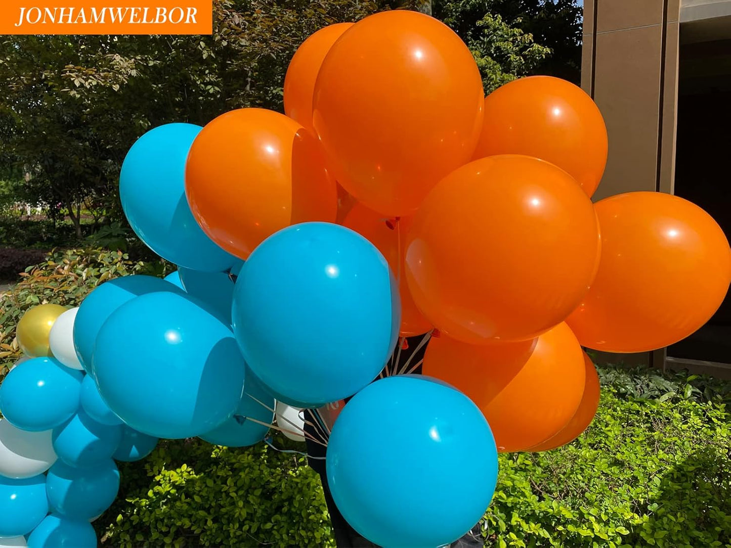 Jonhamwelbor Orange Balloons 12 inch 100 Pack Orange Latex Balloons Helium for Halloween Autumn Party Decoration Balloon