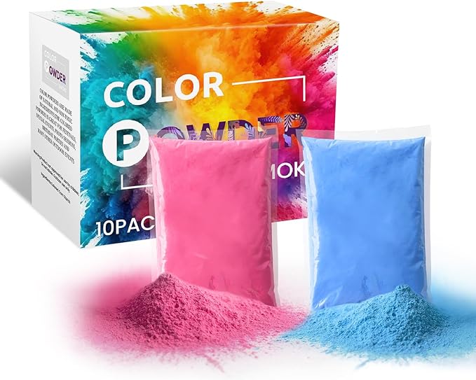Gender Reveal Powder Pink 2 Pounds of Burnout Powder for Gender Reveal Party Ideas Burnout Gender Reveal Powder Smoke Colored Powder Kit for Car Motorcycle Burnout Photoshoot Festival (pink&blue)