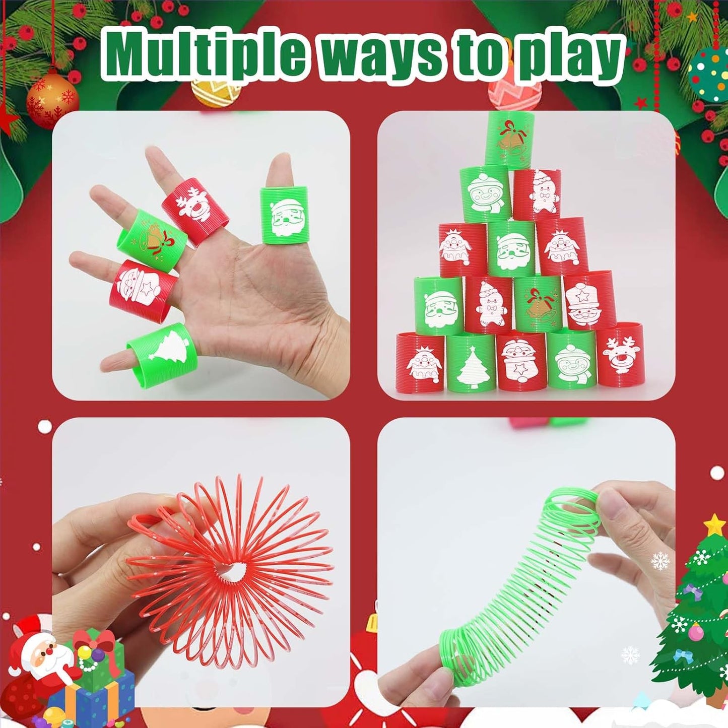 Cocurb 32 Pcs Chrstmas Mini Spring Party Favors for Kids 4 to 8 Fun Goodie Bag Stuffers for All, Christmas Day, Classroom Prizes, and Small Toys Presents,Stress Relief Bulk Fidget Toys