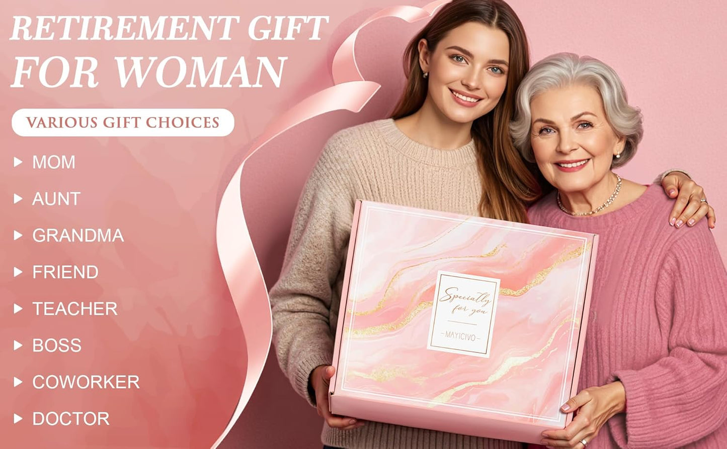 Happy Retirement Gift for Woman 2025, Cool Retirement Gifts for Women Coworkers, Funny Retired Gifts Idea for Women Teacher Nurse Retirees Boss Friends Mom Grandma, Farewell Leaving Gift with Blanket