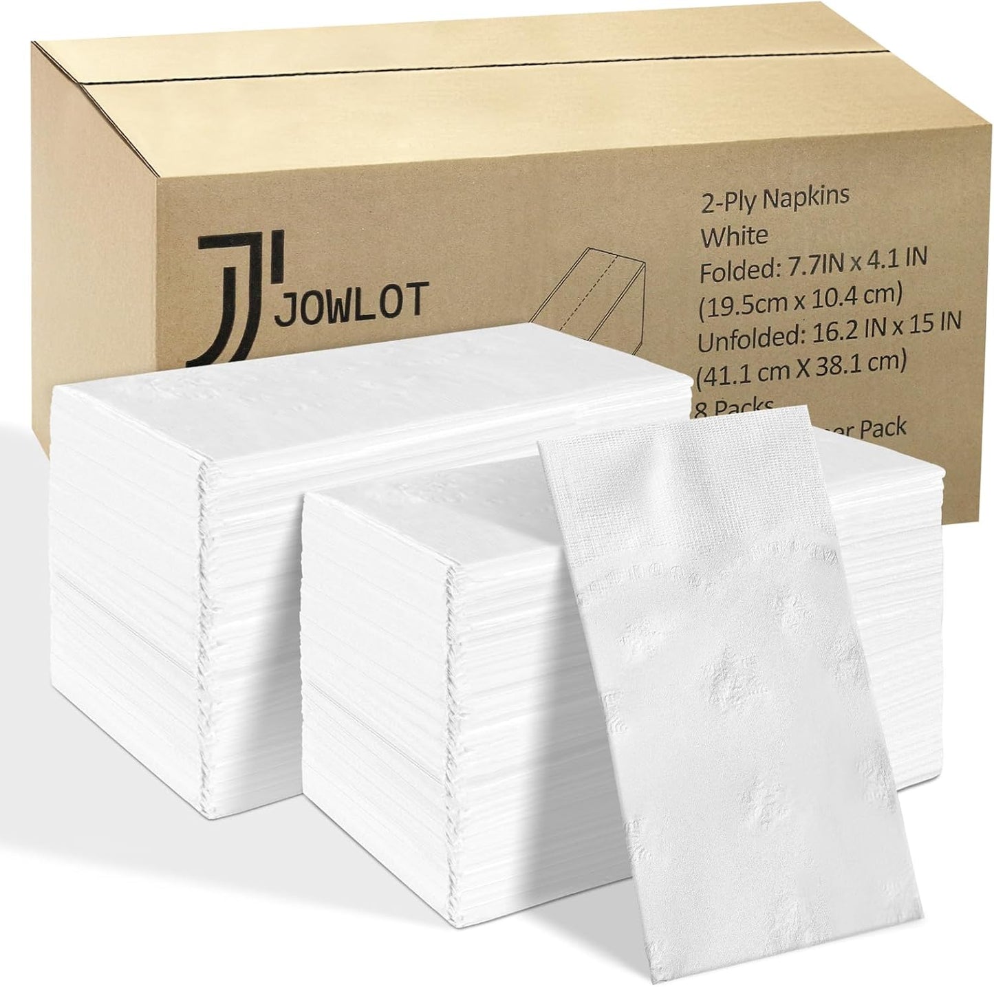 Disposable Napkins, 2-Ply 1200 Count Paper Dinner Napkins, White Napkins Bulk for Wedding Party Bathroom and Everyday Use (16.2" X 15")