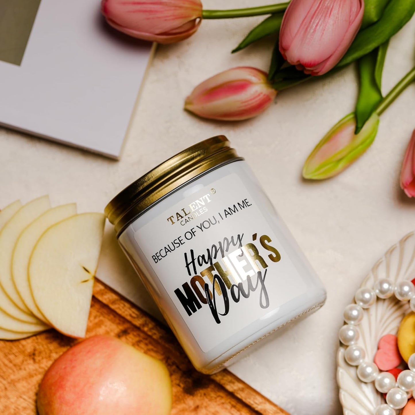 Elegant Scented Candle for Mom | Mother's Day Gift | Iris & Orange Blossom 8.4oz Candle Jars