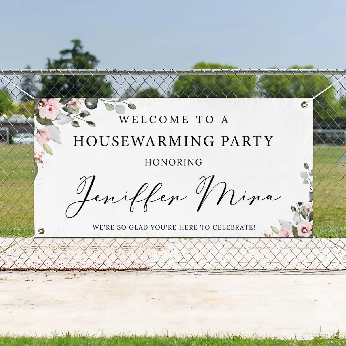Personalized Housewarming Party Welcome Banner Decorations Double Sided Printing And Various Sizes #3