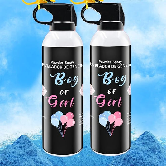 Gender Reveal Fire Extinguisher 2 Pack Boy Blue Extinguishers for Baby Reveal Gender Reveal Decorations Smoke with Power for Party Blue Smoke Color Powder for Reveal Party Ideas Color Run