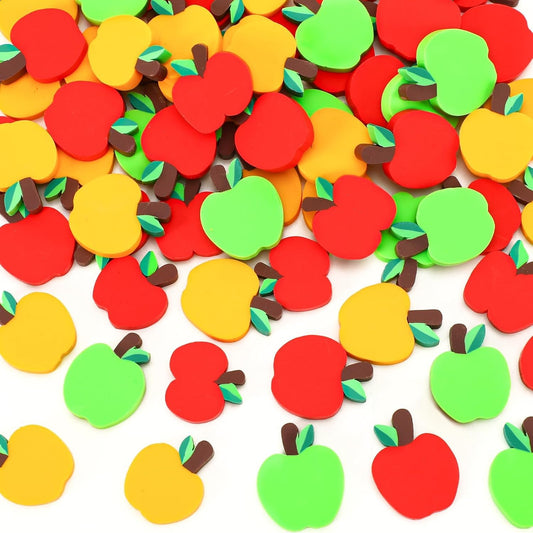 80pcs Apples Polymer Clay Ornaments,Back to School Table Decorations Scatters A-pple Vase Filler for Arts Crafts Decorations Classroom Counting Teacher Supplies Stationary Party Favors