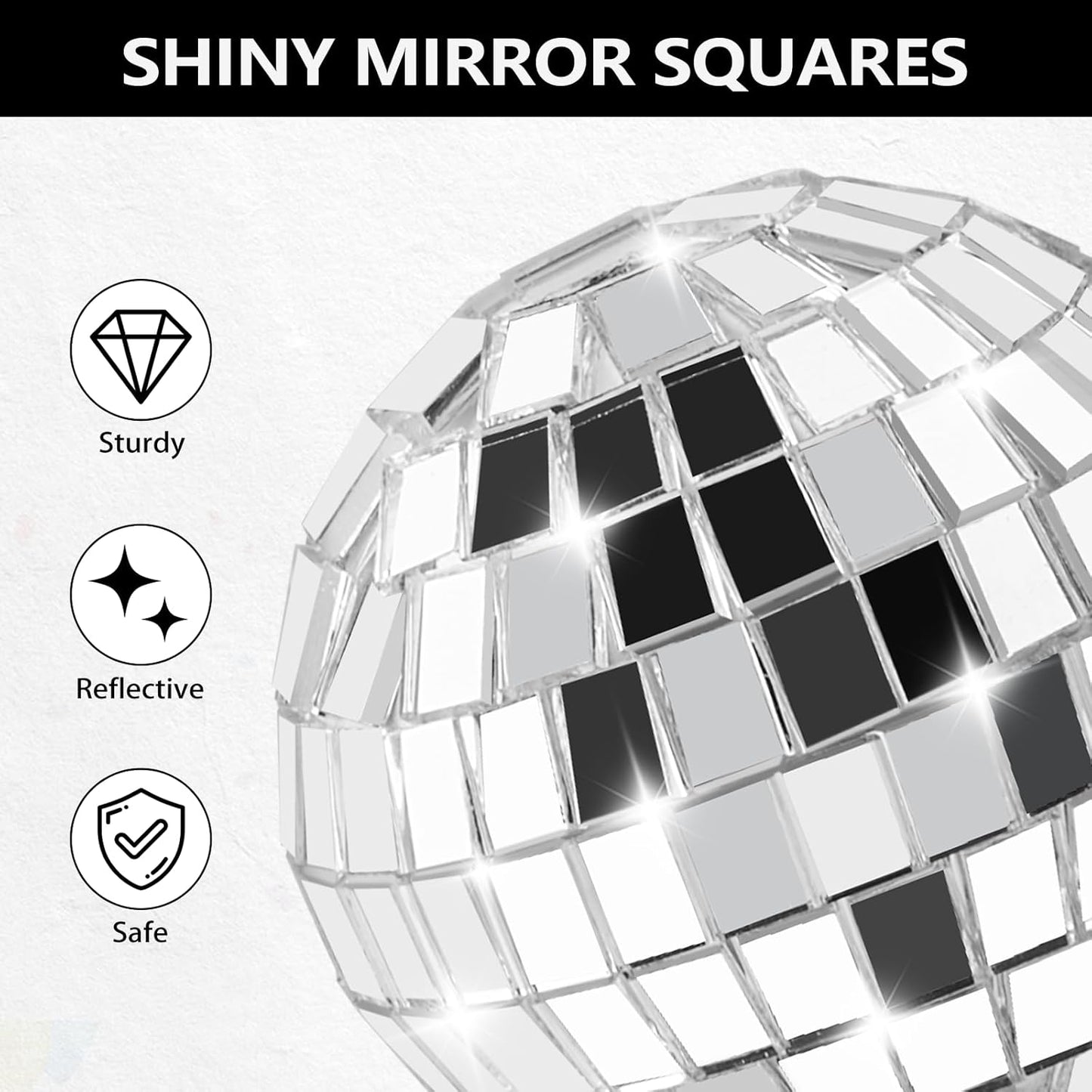 30 Pcs Disco Ball Cake Decorations - 4 Sizes Birthday CupCake Decor for 70s Music Dance Themed Party Supplie