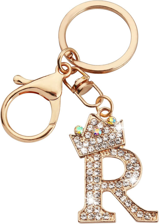 ChunlongFour Initial Letter Keychain for Women Girl Bag Charm Butterfly Tassel Keychain for Wallet Car Key Backpack Handbag