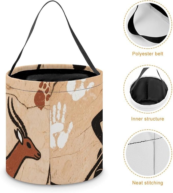 Halloween Candy Bucket - Ethnic Tribe Trick Or Treat Candy Bag, Gift Bag for Party Favor Supplies