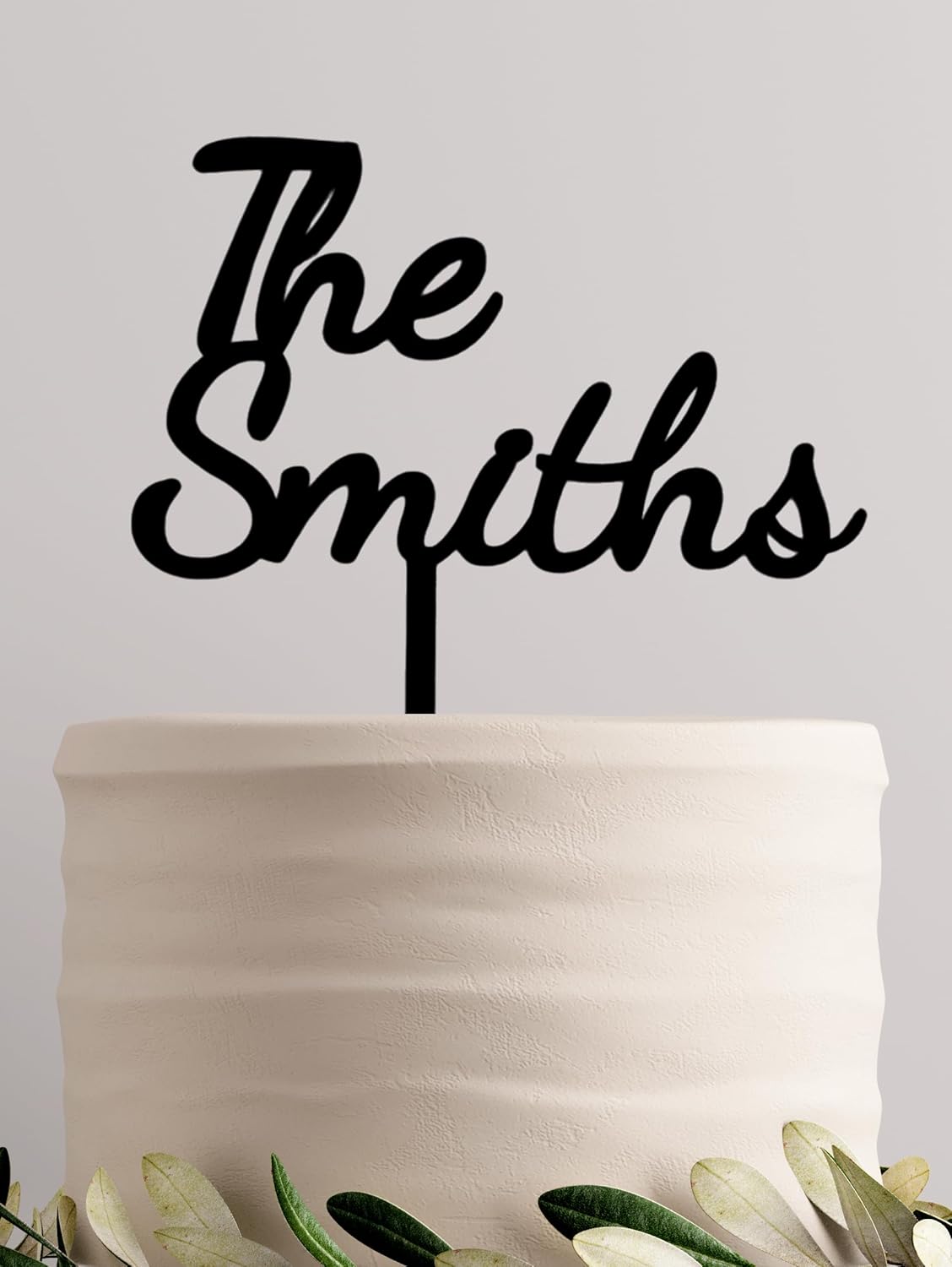 Custom Name Wedding Cake Topper, Personalized Bride and Groom Decoration, Rustic Wedding, Anniversary, Briday Shower Decor (The (Name))