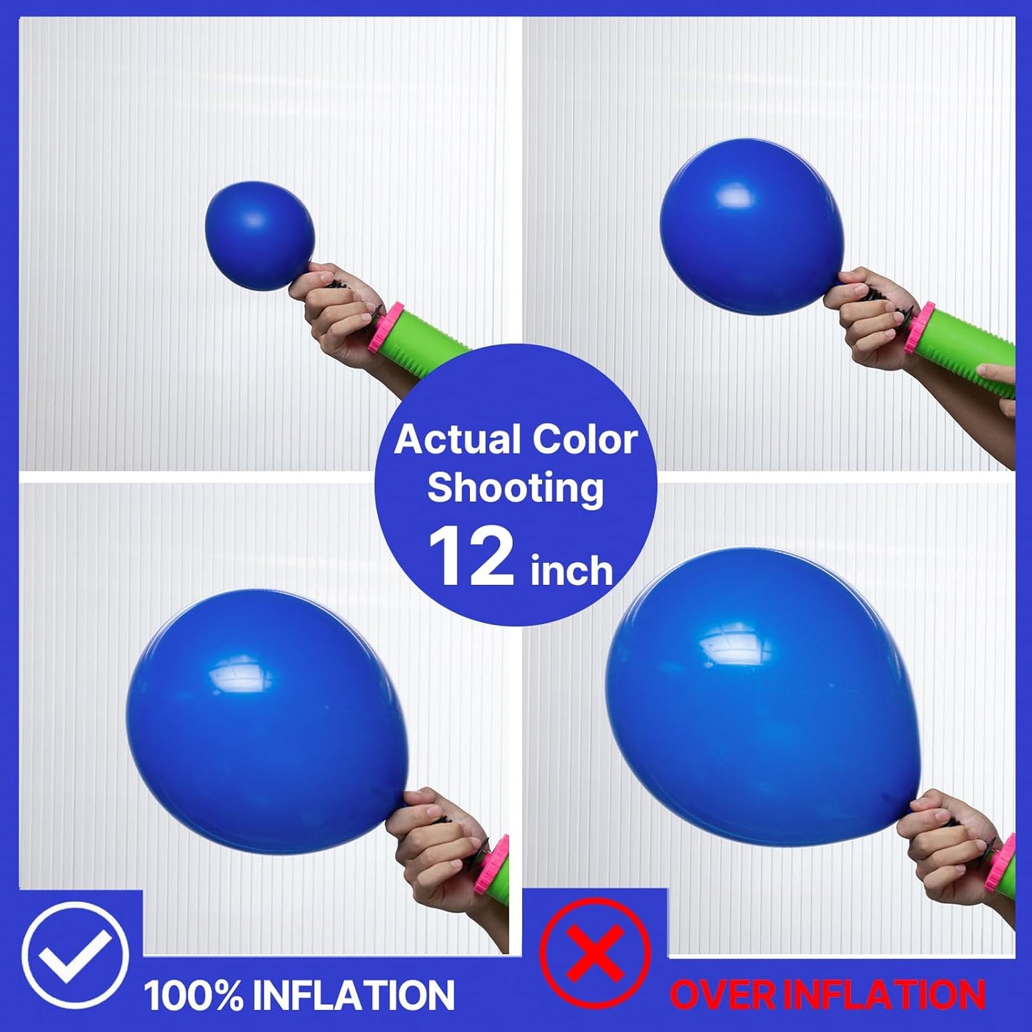 PartyWoo Royal Blue Balloons 100 pcs 12 Inch Matte Dark Blue Latex Balloons for Graduation Independence Day Memorial Day Baseball Baby Shower Gender Reveal Birthday Party Decorations Blue-Y59