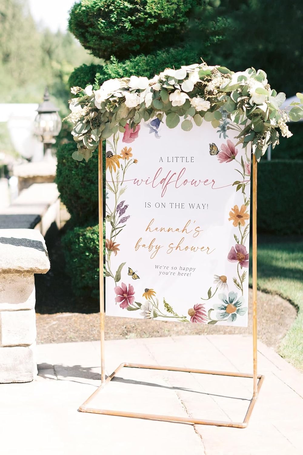 Generic Personalized Wildflower Baby Shower Welcome Sign, Baby Shower Sign, Welcome Sign, Cute Baby Shower Welcome Sign, Floral Baby Welcome Sign, Baby Shower Decorations, Full Size, Vesion #9
