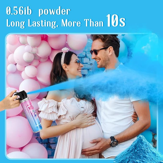 QIYVLOS Gender Reveal Fire Extinguisher 2 Packs, Gender Reveal Smoker Bomb, Baby Boy Reveal Party Ideas for Gender Reveal Decorations (Large, Blue)