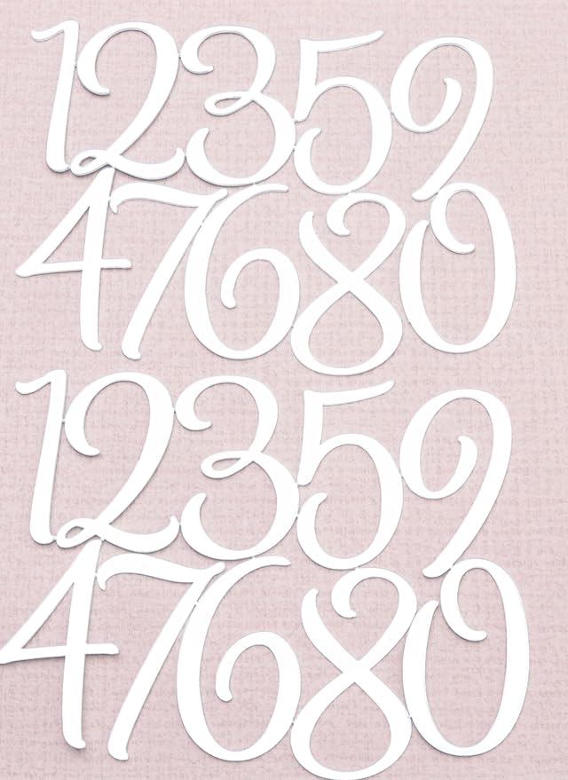 SOWAKA 2 Sets Acrylic Number 0-9 Large Cake Toppers Mirrored Picks for Birthday Cake Wedding Decoration Baby Shower Anniversary Parties (Silver)