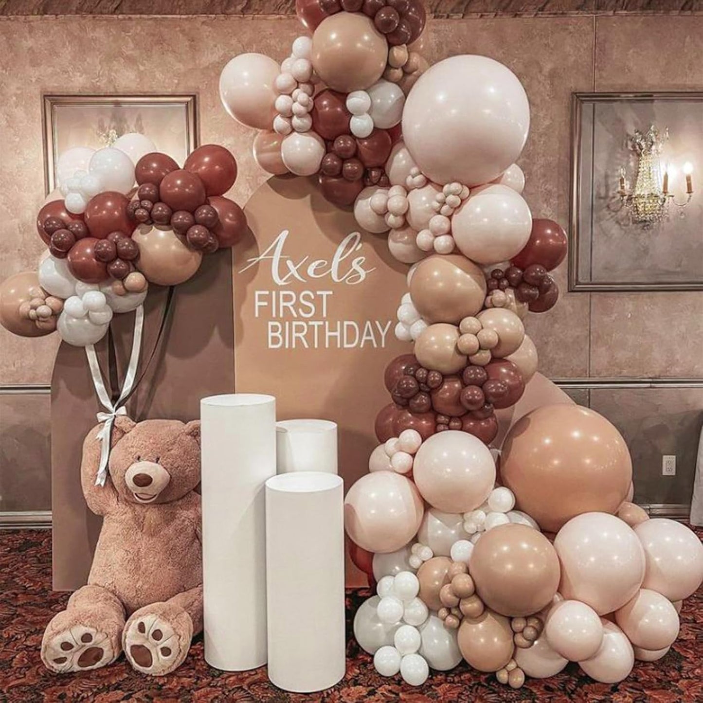 PartyWoo Brown Balloons 4 pcs 36 Inch Extra Large Big Jumbo Giant Dark Brown Boho Neutral Coffee Latex Helium Balloons for Wedding Baby Shower Gender Reveal Birthday Party Decorations Brown-F08