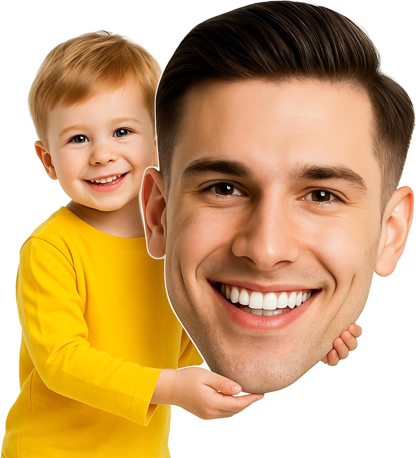 Custom Big Head Cutout – Made in USA 20" to 48",Personalized Face Cardboard Sign, Giant Photo Prop for Birthday, Graduation, Sports Events, Party Decorations