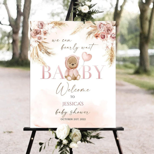 Baby Shower Welcome Sign, Baby Shower Sign, Editable Welcome Sign