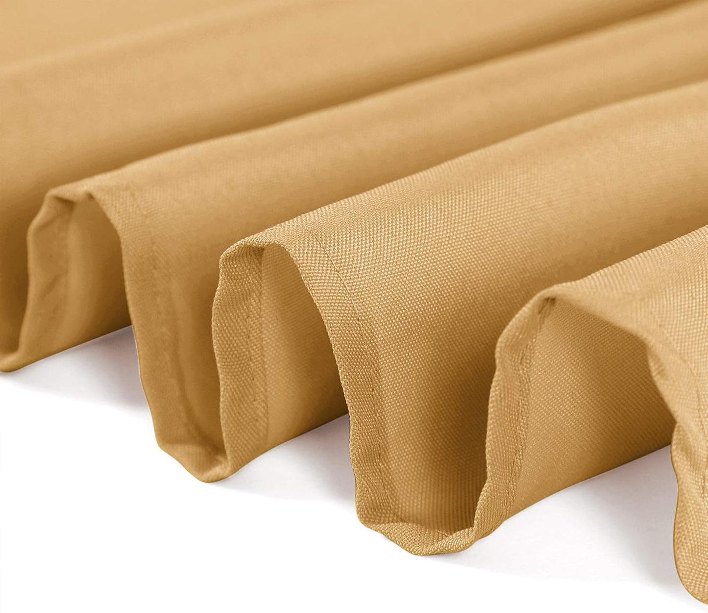 70 inch Round Tablecloth Washable Polyester Table Cloth Decorative Table Cover for Wedding Party Dining Banquet（70 inch,Gold）