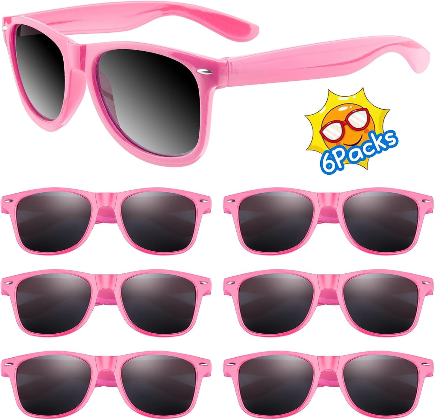 ASTARON Black Sunglasses Bulk, 6/12/24/48 Pack Sunglasses Party Favors for Summer Beach Pool Birthday Wedding Party Supplies