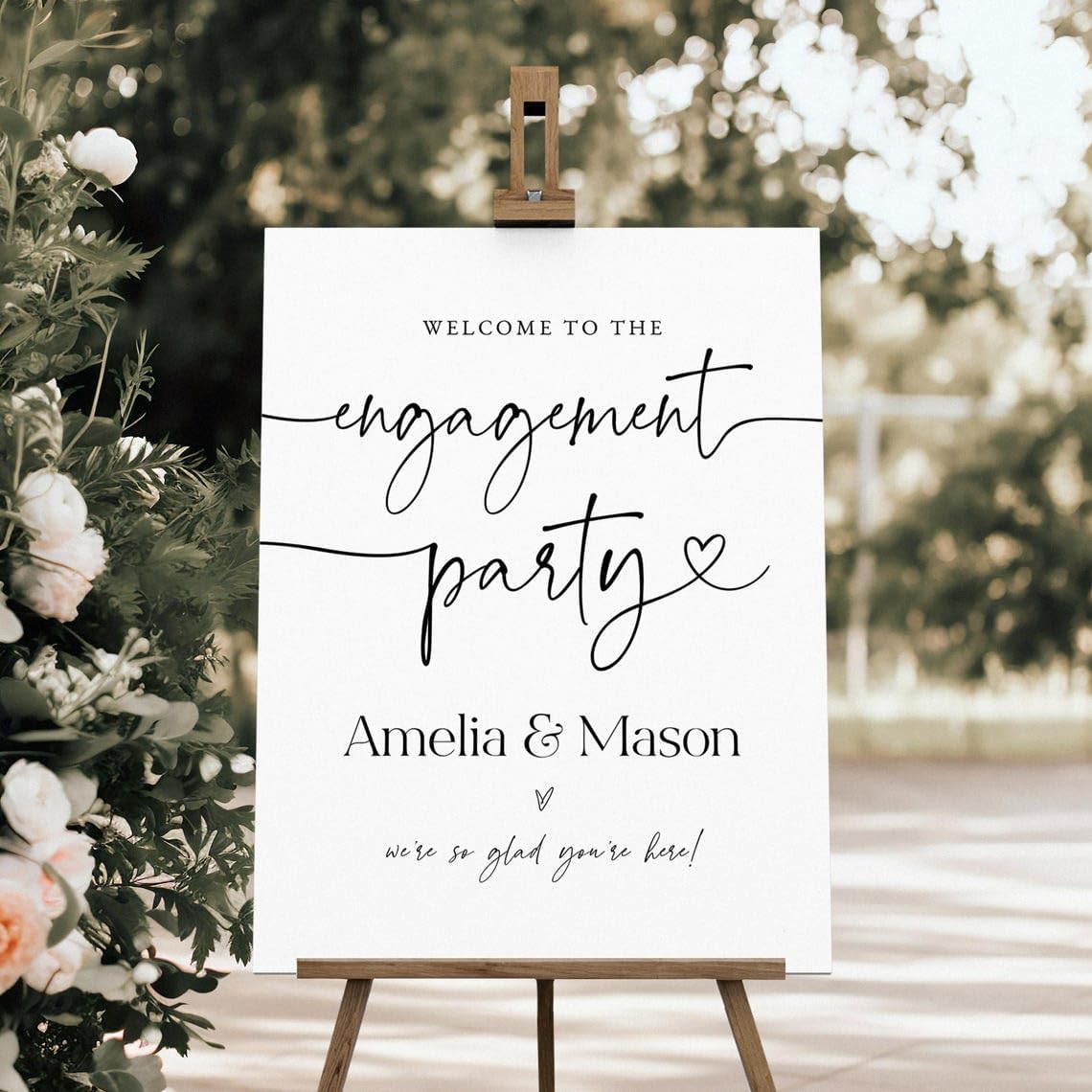 Engagement Party Welcome Sign, Engagement Dinner Welcome Sign, Modern Engagement Party Sign