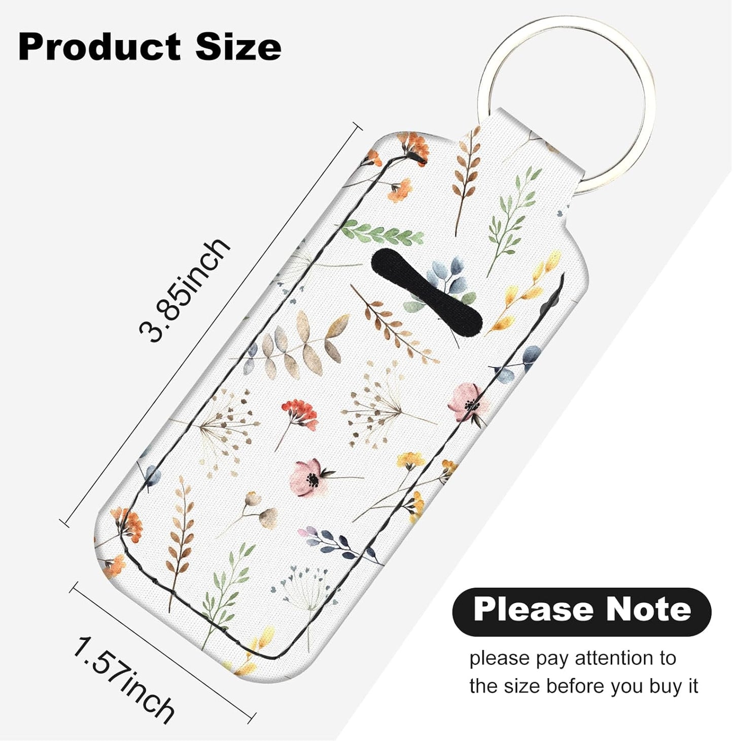 Cute Chapstick Holder Keychain,Lipstick Neoprene Clip-on Lip Balm Holder for Woman