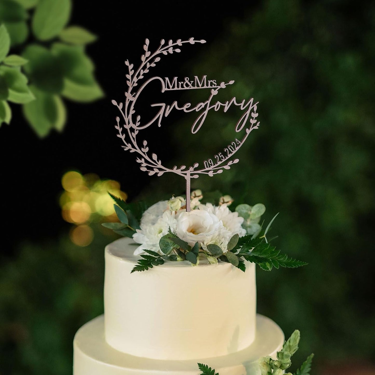 Wedding Cake Toppers,Custom Cake Topper Wedding Bride and Groom,Personalized 16 Colors Anniversary Mr and Mrs Cake Decoration