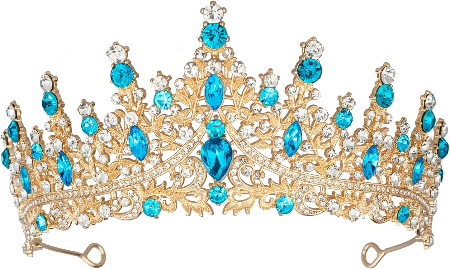 Tiaras and Crowns for Women Crystal Princess Tiaras Rhinestone Queen Crowns For Wedding Bridal Birthday Prom Pageant Party (Tiara 100)