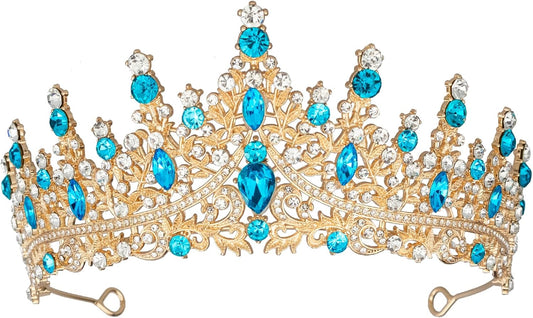 Tiaras and Crowns for Women Crystal Princess Tiaras Rhinestone Queen Crowns For Wedding Bridal Birthday Prom Pageant Party (Tiara 100)
