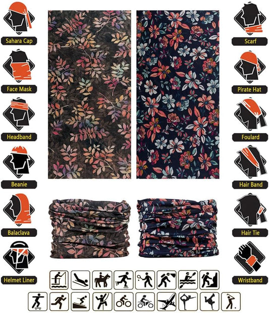 Headband Neck Gaiter Head Wrap Headwear Face Mask Magic Scarf Bandana for Men and Women