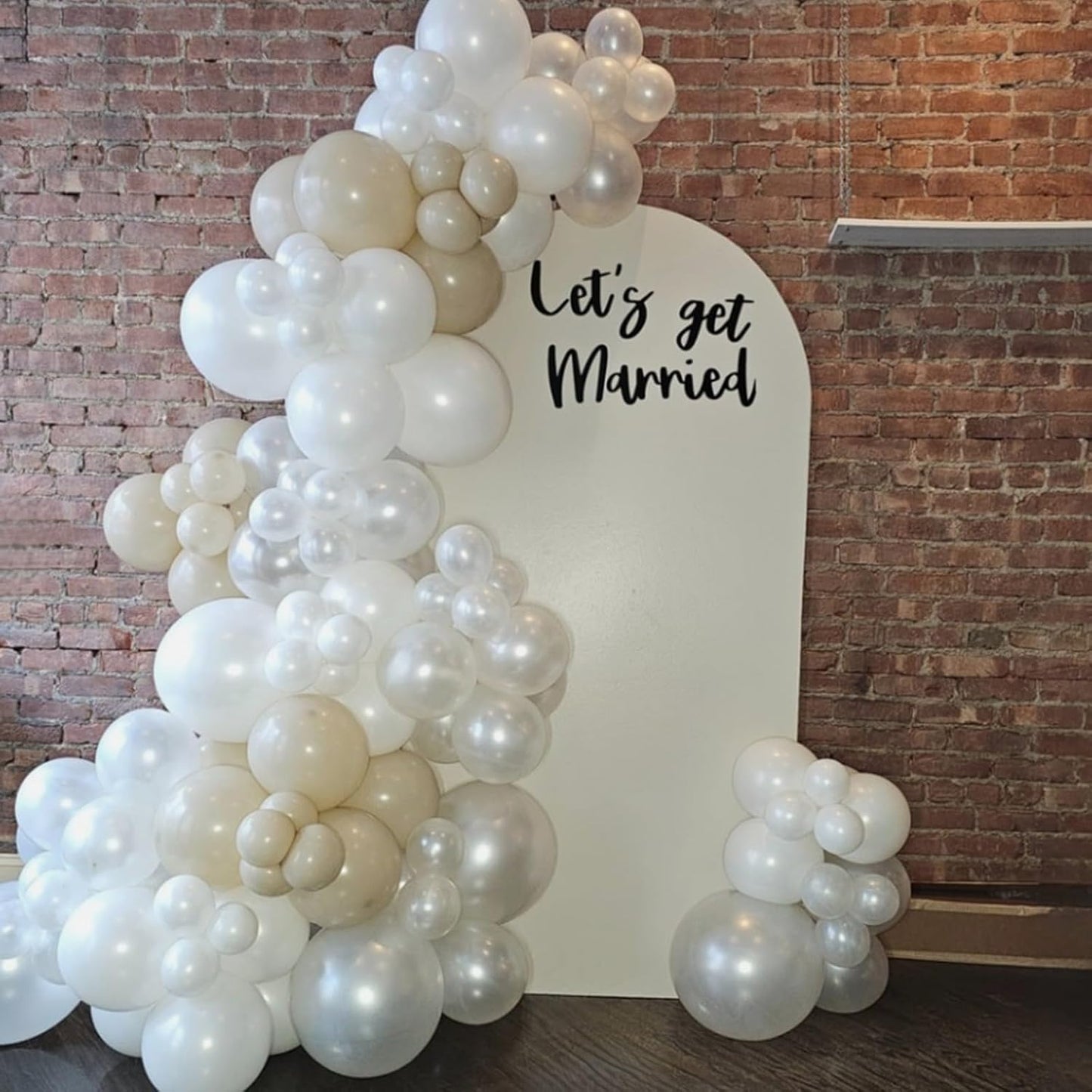 White Balloons, 55 PCS 12 Inch Double Stuffed Pearl White Wedding Balloons for Engagement Proposal Bridal Shower Baby Shower Birthday Party Decorations