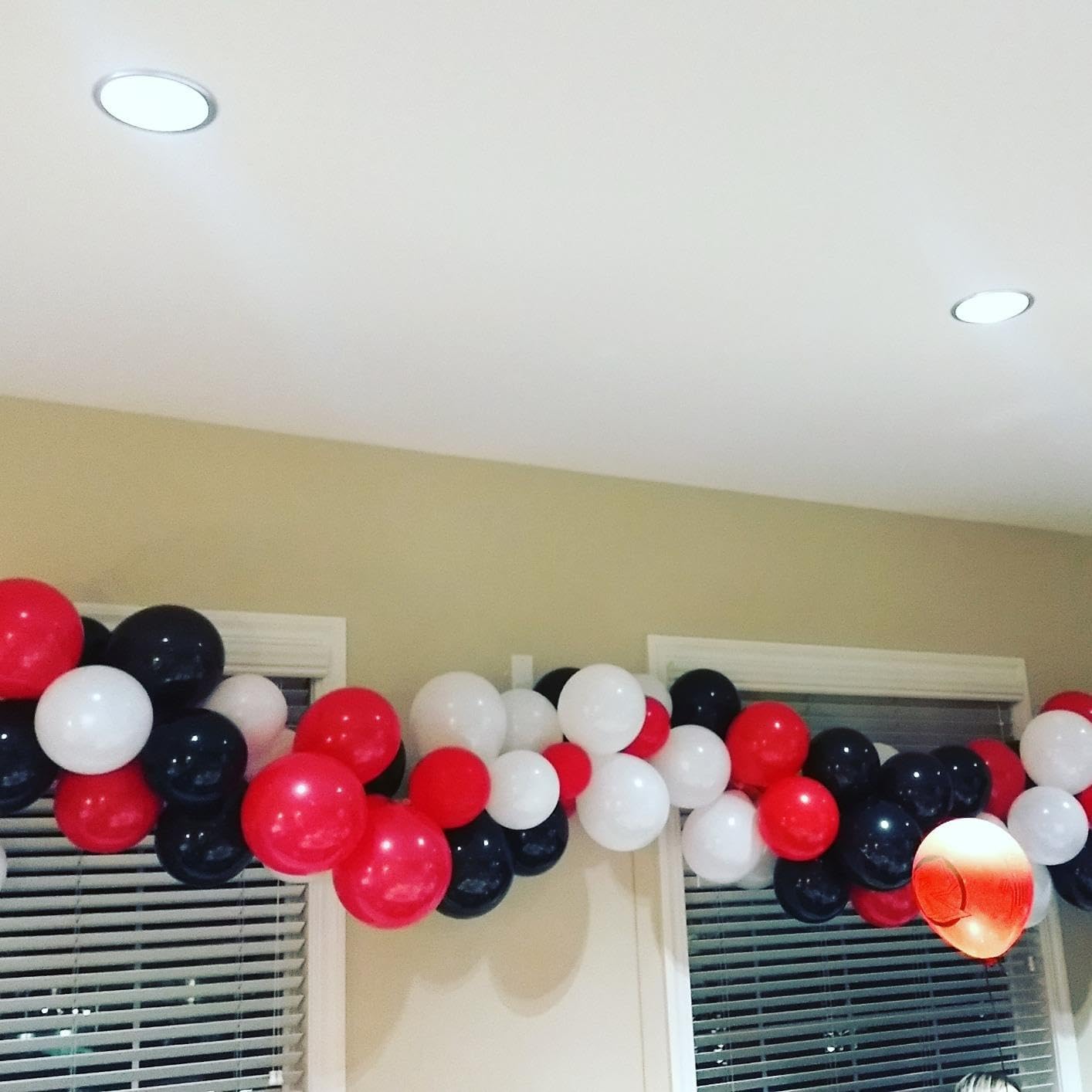 KADBANER Black White Red Balloons,100 Pack 12 Inch Latex Balloons