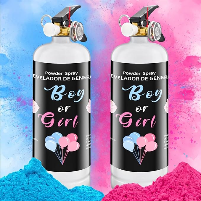 Gender Reveal Fire Extinguisher Smoke Powder for Gender Reveal Party Ideas 1 Pink 1Blue Large Gender Reveal Smoke Powder with Tissue Safe Powder Boy Girl Fire Extinguisher Baby Gender Reveal