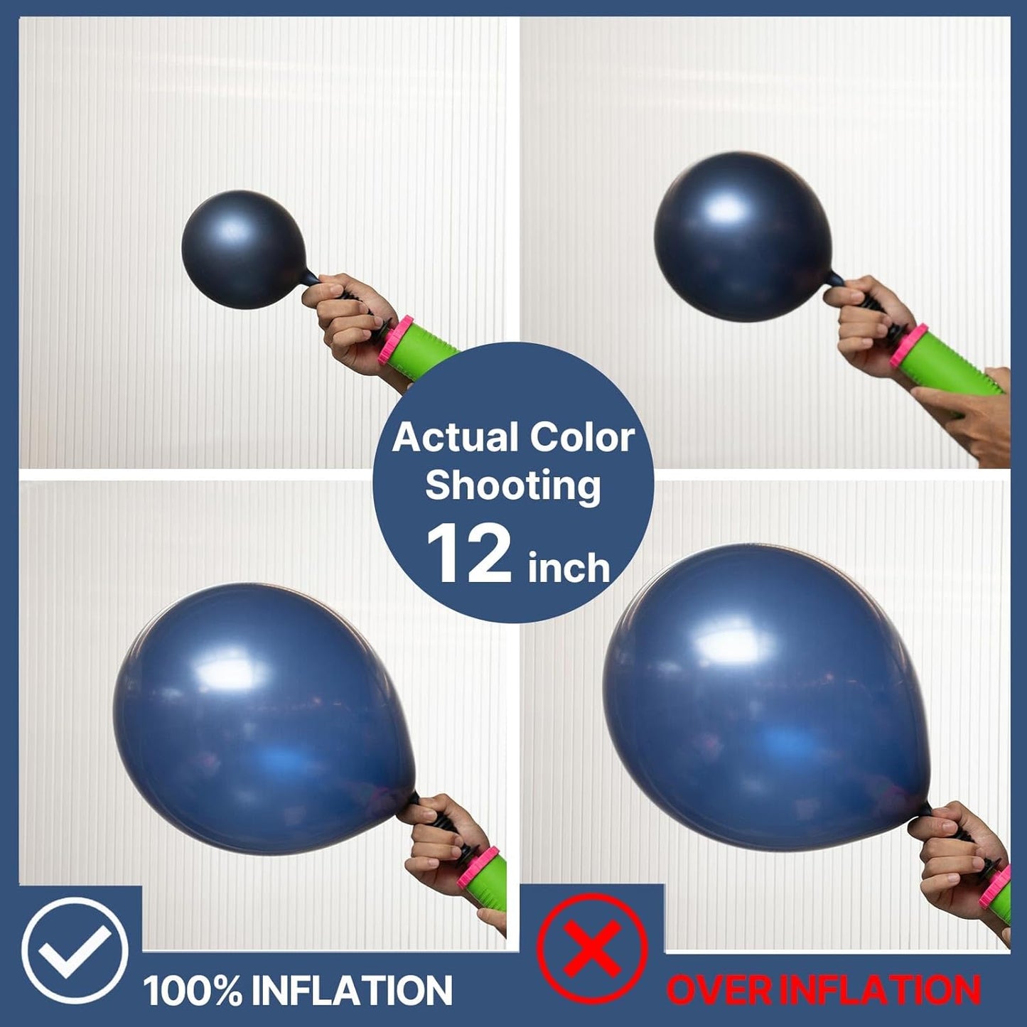 PartyWoo Navy Blue Balloons 100 pcs Different Sizes of 36 18 12 10 5 Inch Matte Dark Blue Latex Balloon Arch Kit Garland for Graduation New Year Wedding Baby Shower Birthday Party Decorations Blue-Y72