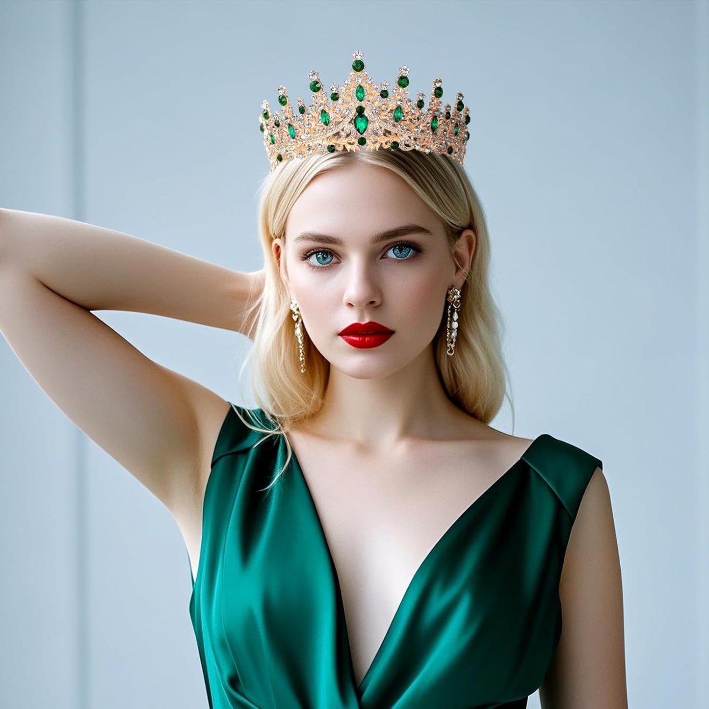 Tiaras and Crowns for Women Crystal Princess Tiaras Rhinestone Queen Crowns For Wedding Bridal Birthday Prom Pageant Party (Tiara 100)