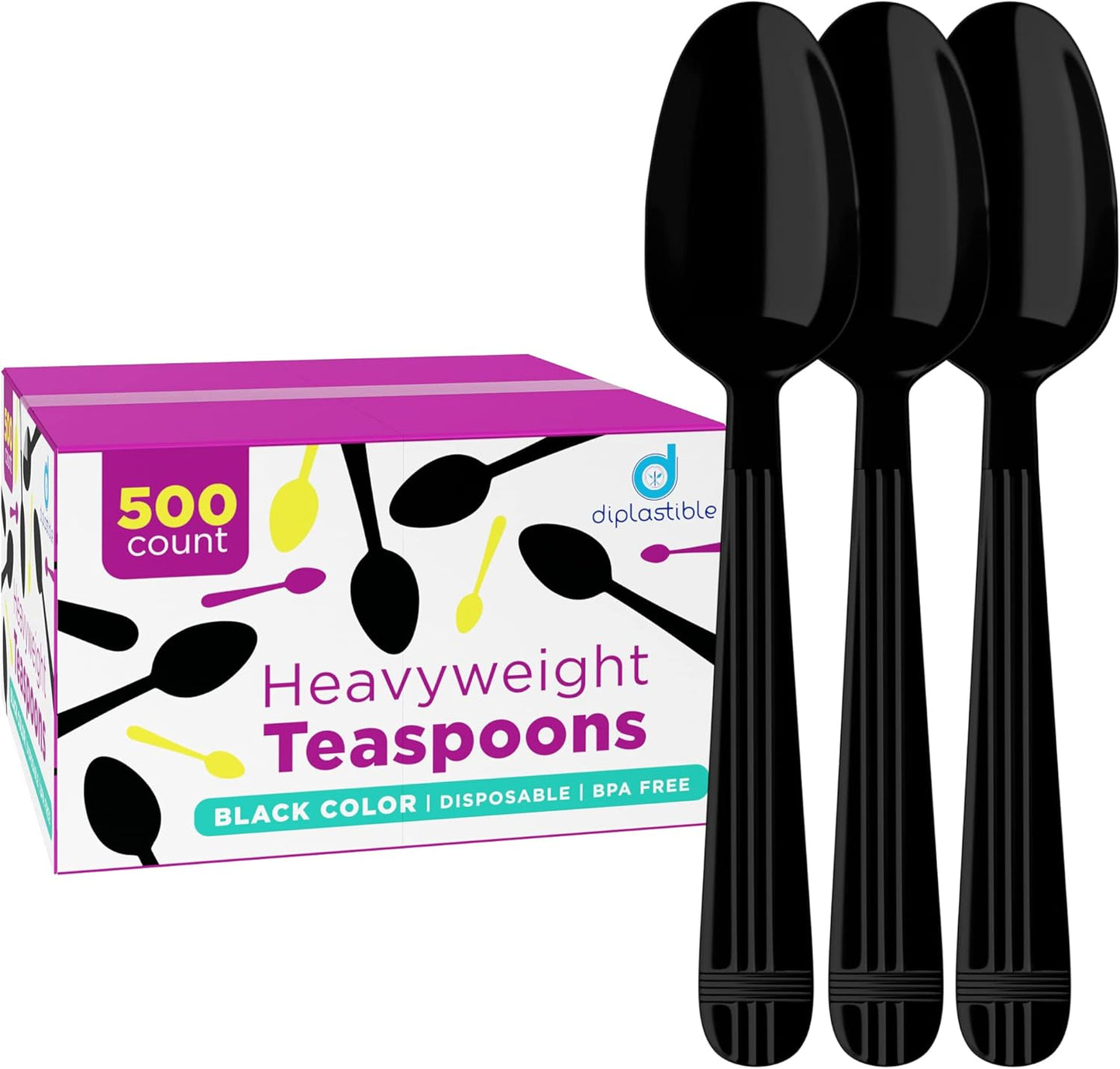 Heavy Duty Disposable Spoons - Utensils for Parties & Events - Pack of 500 (Tea Spoons)